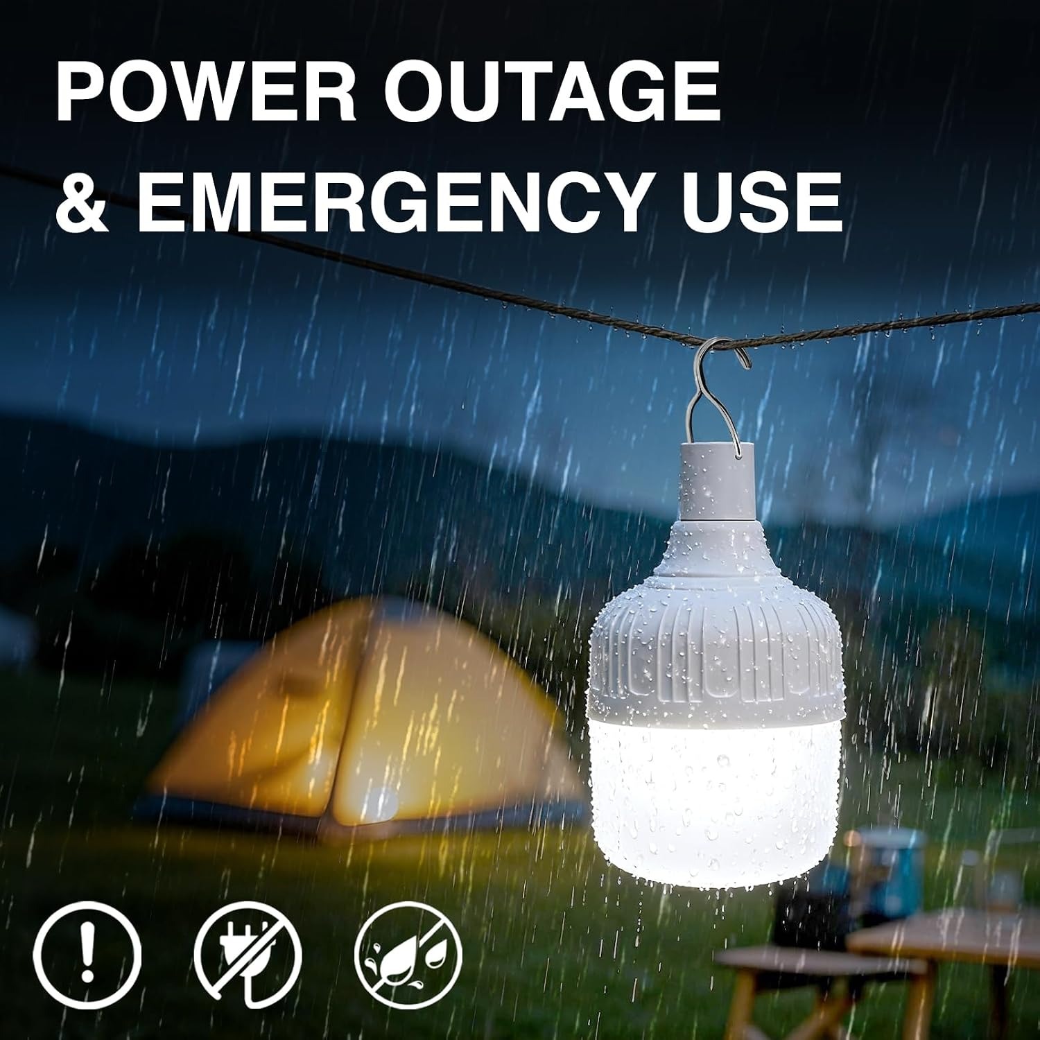 5000 Lumen Rechargeable LED Camping Light: image 4