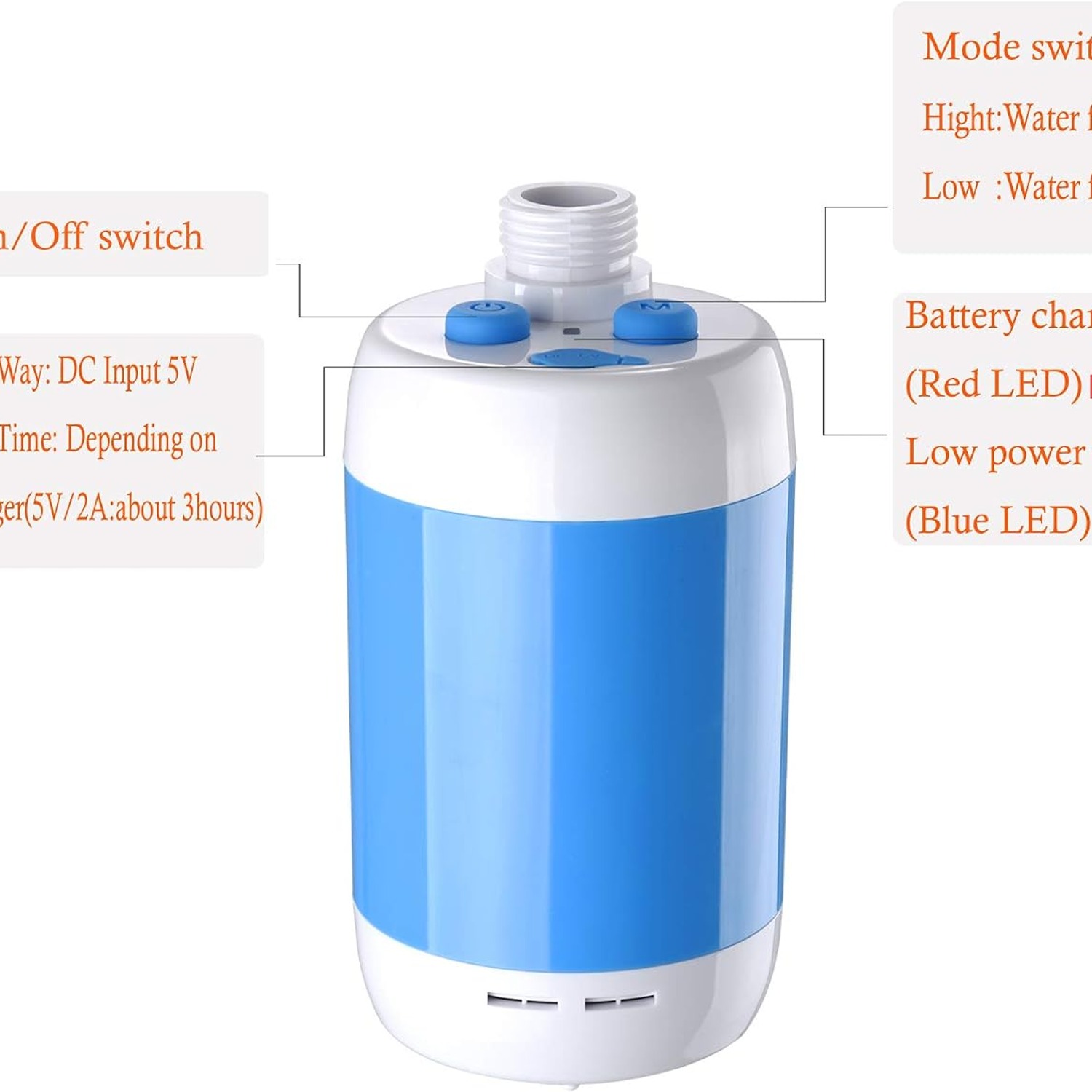 Portable Camping Shower Pump with Rechargeable Battery: image 2