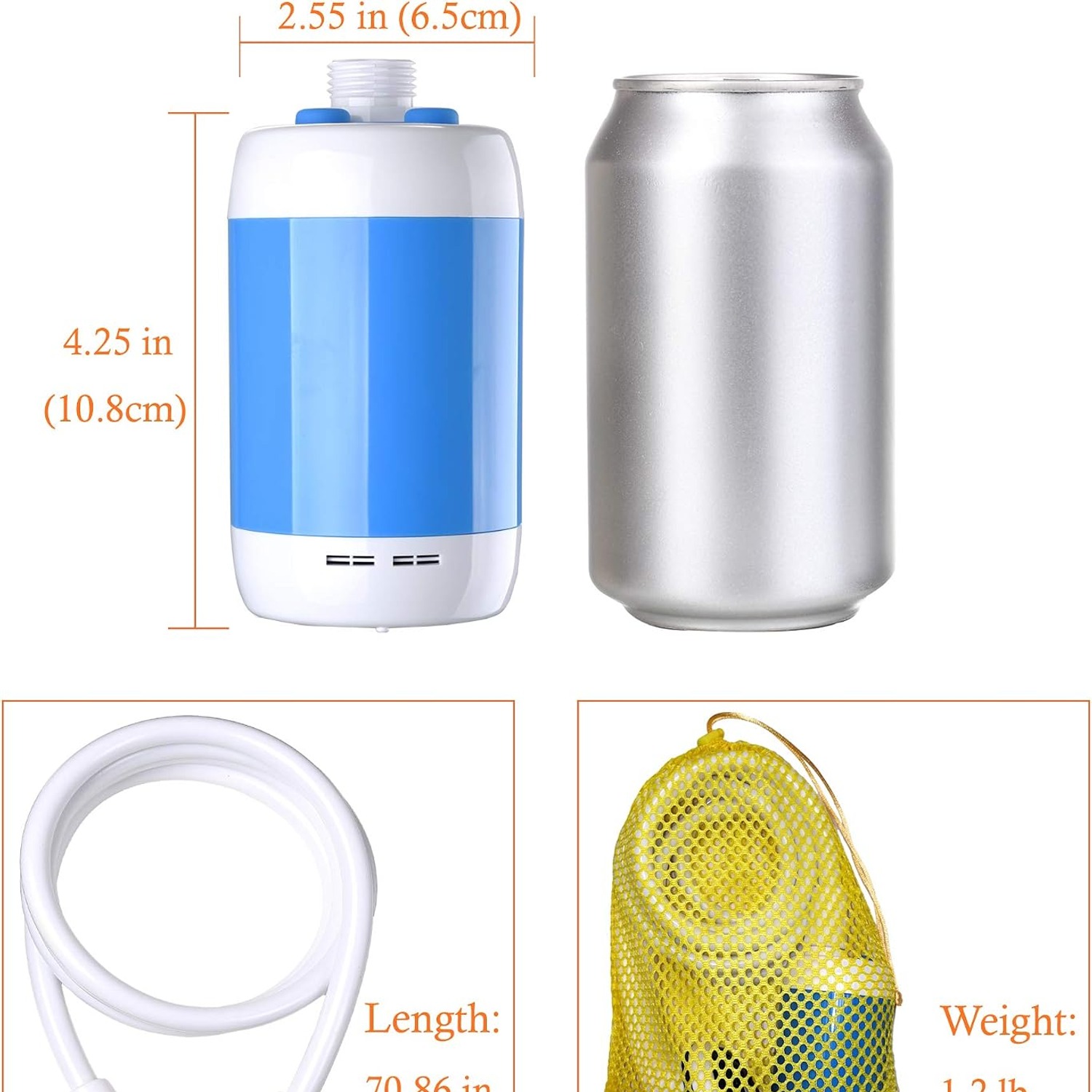 Portable Camping Shower Pump with Rechargeable Battery: image 4
