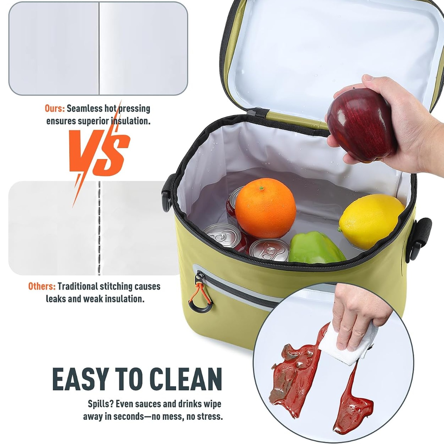 Soft Sided Cooler Bag 14L Insulated Leak-Proof Camping Cooler: image 4