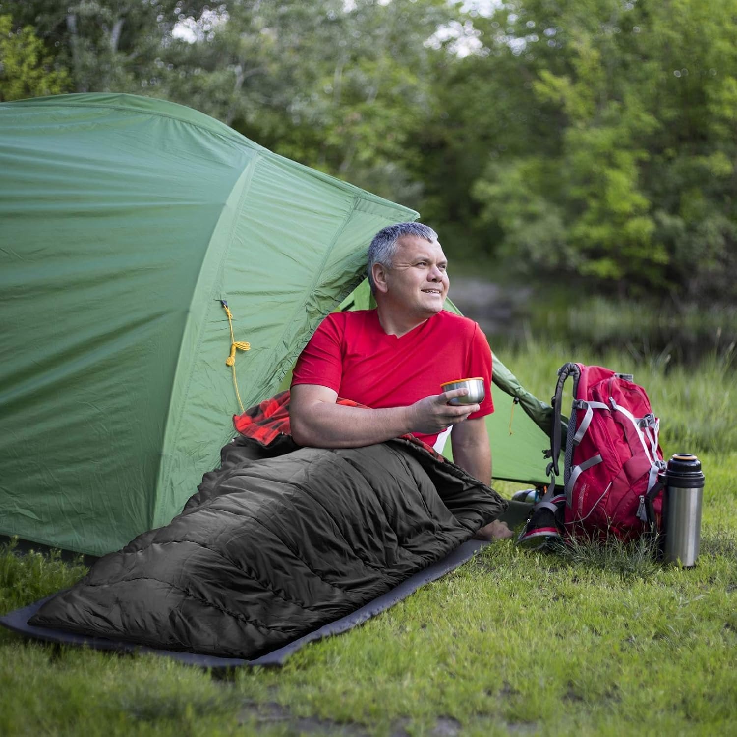 Cotton Flannel Sleeping Bag for Adults: image 2