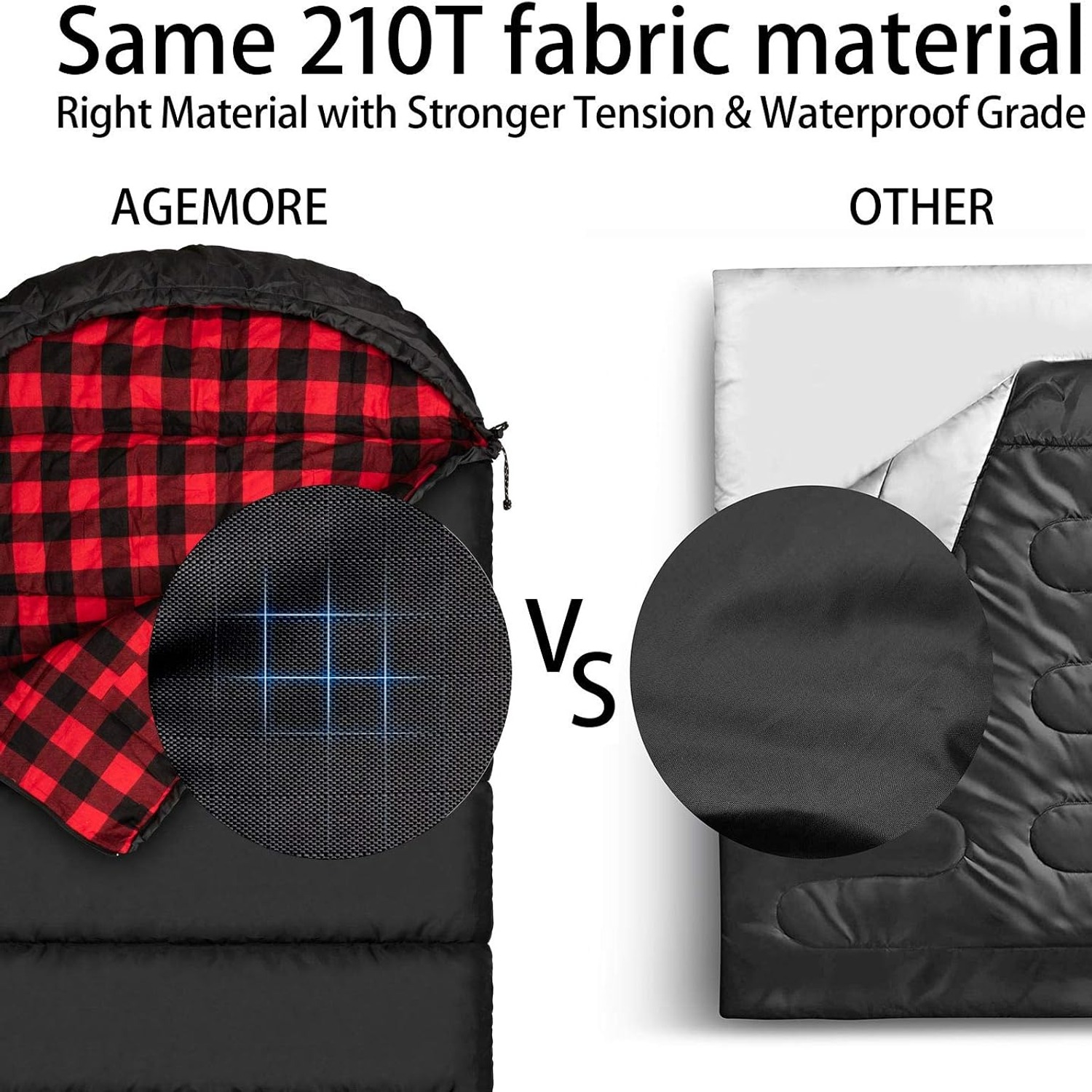 Cotton Flannel Sleeping Bag for Adults: image 3