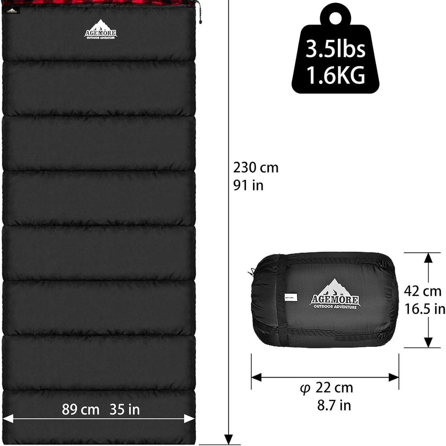 Cotton Flannel Sleeping Bag for Adults: image 6
