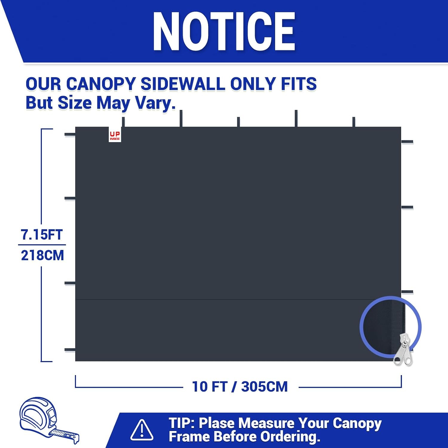 Gazebo Side Walls 3 Pack Waterproof Polyester Panels: image 3