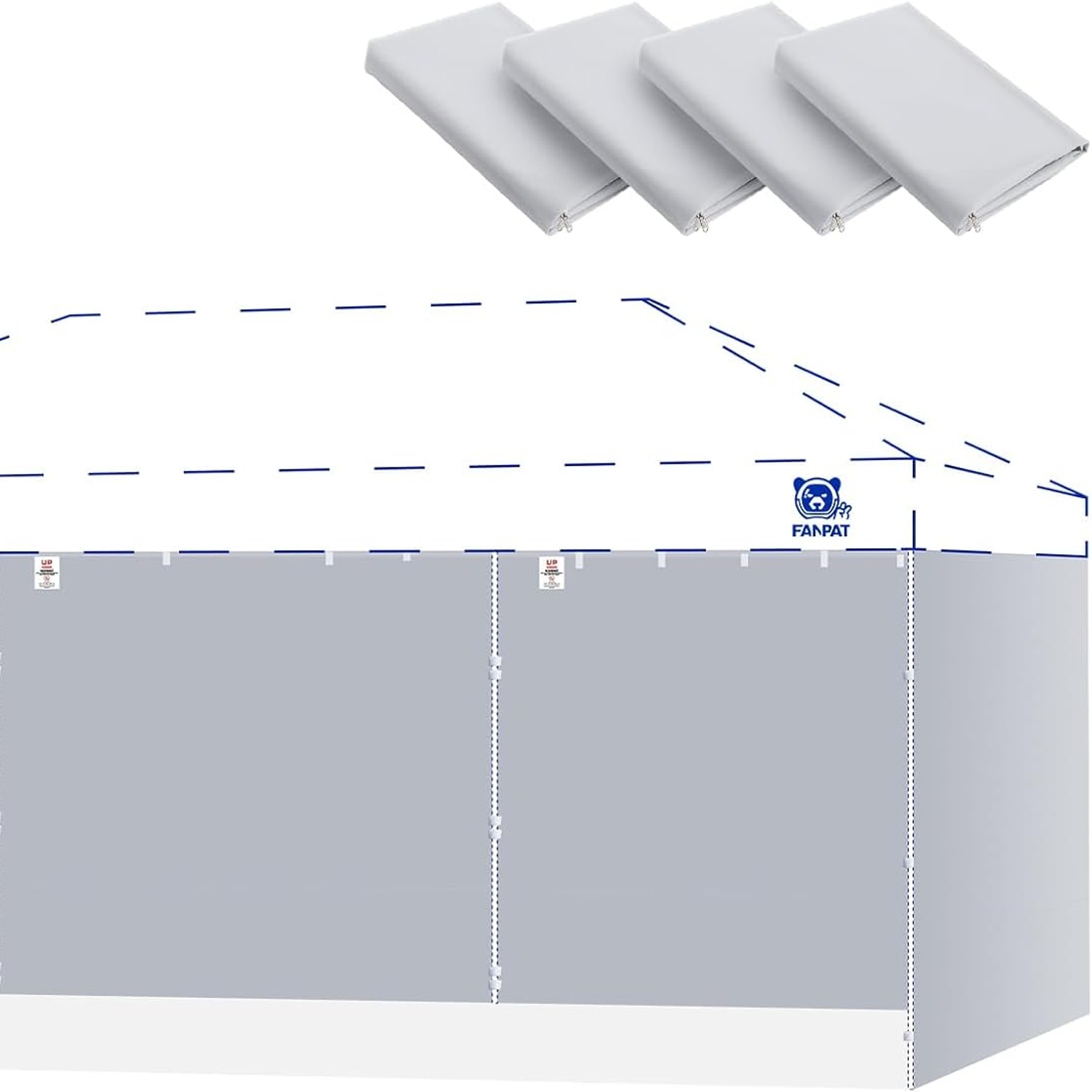 Gazebo Side Walls 3 Pack Waterproof Polyester Panels: image 9