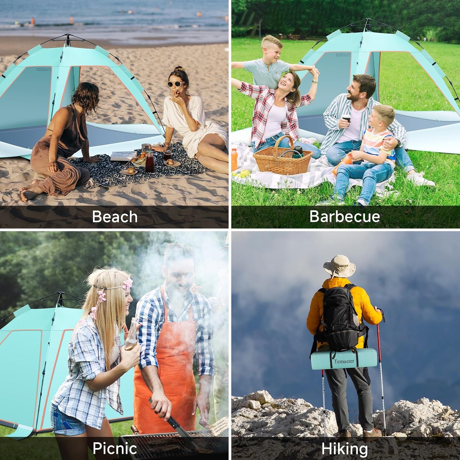 Automatic Pop Up Beach Tent Sun Shelter: image 6